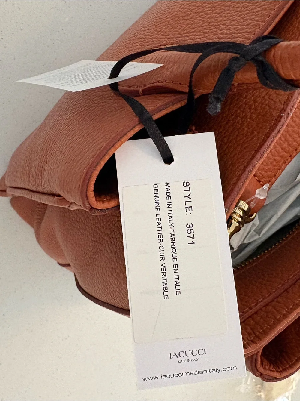Iacucci Italian Leather Purse - Red Brown